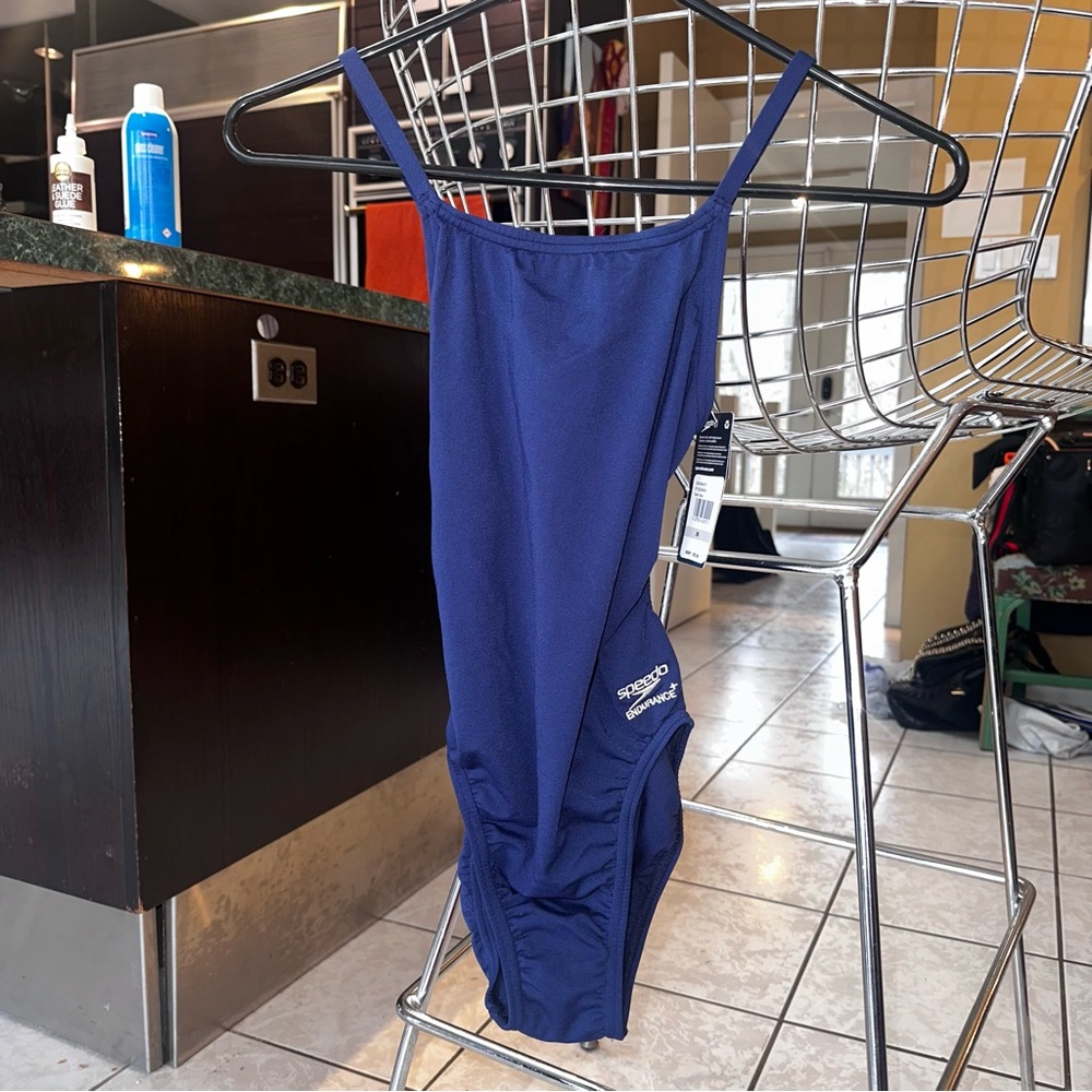 (SOLD) NWT Navy Blue Endurance One Piece Speedo